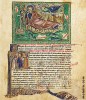 1r. Der Engel weckt den Heiligen Johannes in Patmos