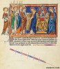 f. 15v, Das siebte Siegel: die �bergabe der sieben Posaunen; der Engel verbrennt Weihrauch am Altar des Himmels
