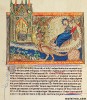 f. 29r, Der himmlische Tempel; die mit der Sonne bekleidete Frau; der siebenk�pfige Drachen