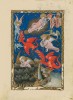 f. 13r, Der himmlische Tempel und die Frau auf der Sonne sowie der siebenk&ouml;pfige Drache
