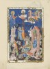 f. 12r, Die Vermessung des Tempels, der Tod und die Himmelfahrt der zwei M&auml;rtyrer, der Antichrist und die siebte Trompete