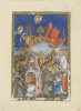 f. 14r, Der Drache, die siebenk&ouml;pfige, aus dem Meer herausgestiegene Bestie und der falsche Prophet