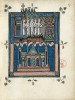 f. 47r, Die sieben Engel empfangen die Kelche des Zorns Gottes (Offenbarung 15, 5-8)
