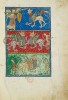 f. 98r, L�ange de l�ab�me et les sauterelles infernales
