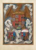 f. 436v, Escudo de los Reyes Cat&oacute;licos junto con los de sus dos hijos y yernos