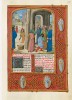 f. 90r, Los jud&iacute;os amenazan con lapidar a Cristo</p>