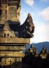 Borobudur. Fourth gallery, corner gargoyle on the fifth balustrade