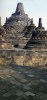 Borobudur. End stupa. Standing in all its majesty on the circular path is the great end stupa. The symbol of Sh�nyata or �final emptiness� according to the theories of the Buddhist philosophy of Mah�y�na.