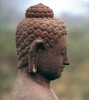 Borobudur. Statue of Jina Amit�hba, north corner of the first balustrade on the western fa�ade.