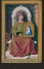 f. 19v, Der Evangelist Lukas zeigt das Portr&auml;t der Gottesmutter