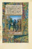 f. 37r, Eglon erh�lt den Tribut von Ehud oder Ezequias zahlt Tribut an Sennacherim