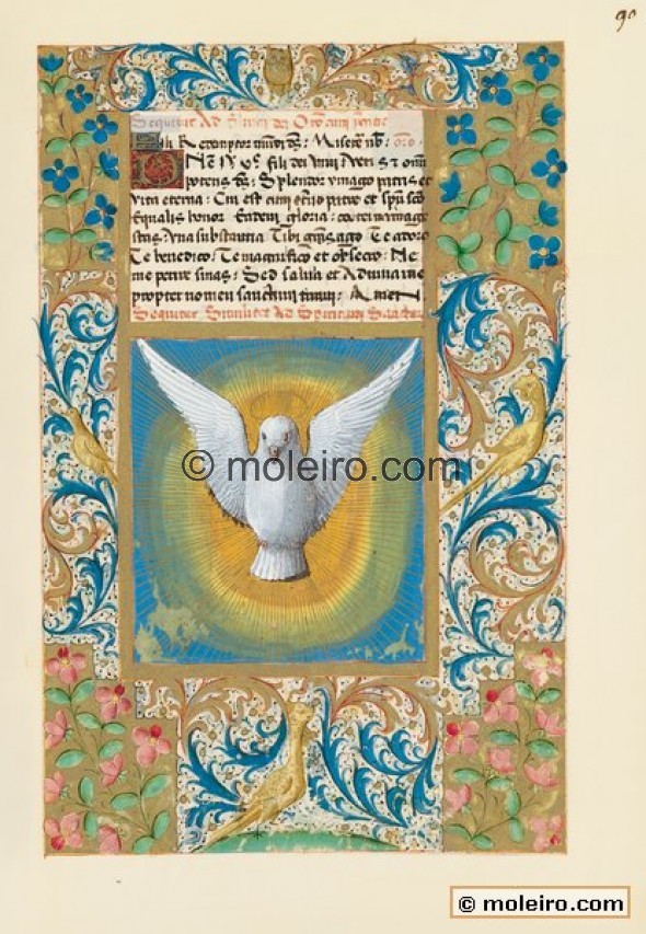 f. 90r, Der Heilige Geist, Stundenbuch des Ludwig von Orleans
