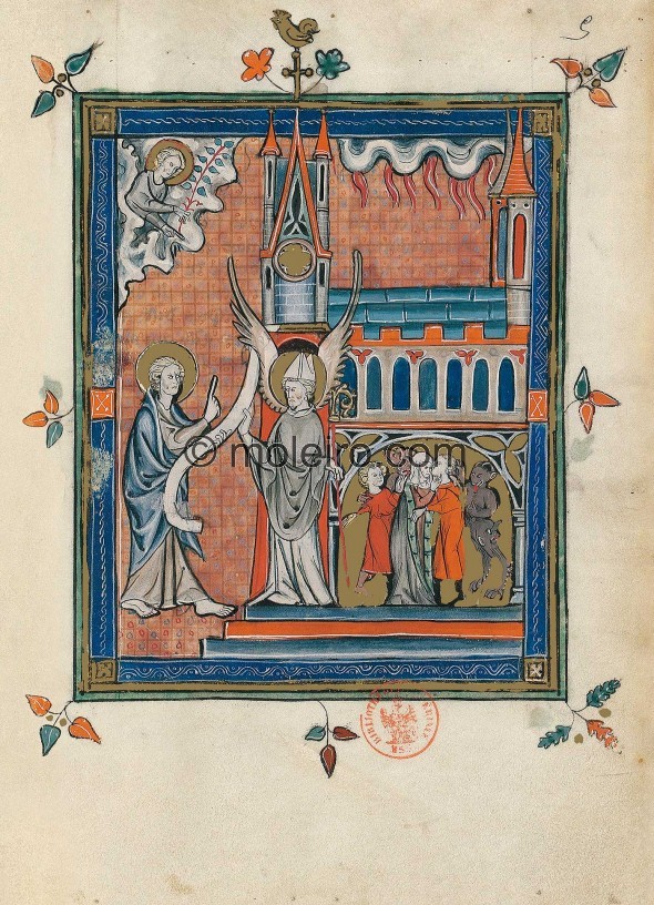 f. 5r, Die Botschaft an die Gemeinde in Ephesus (Offb 2, 1-7), Apokalypse 1313