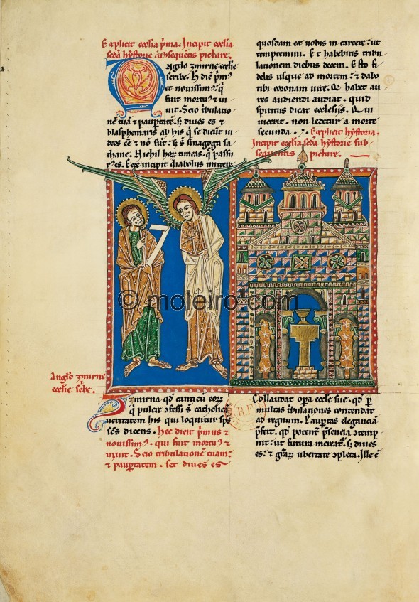 f. 29v, Message &agrave; l�&Eacute;glise de Smyrne, B&eacute;atus de Arroyo