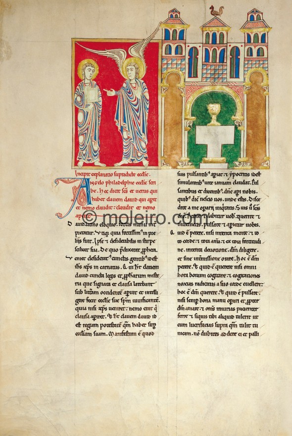 f. 5A, Die Botschaft an die Gemeinde in Philadelphia, Beatus von Carde&ntilde;a