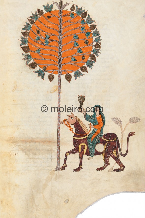 f. 63r Prologo: nella Sinagoga: donna sulla bestia, Beato di Girona