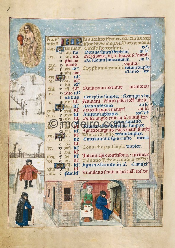 f. 1v, Januar, Brevier von Isabella der Katholischen