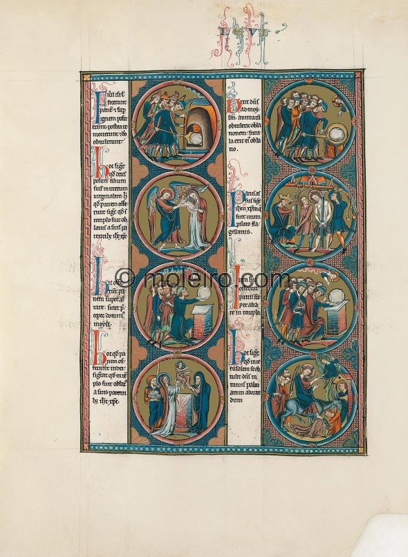 vol.1, f. 53v. Lev 2,4. Filii Israel fecerunt panem et super ignem posuerunt, postea remouerunt et Deo obtulerunt. Hoc significa...