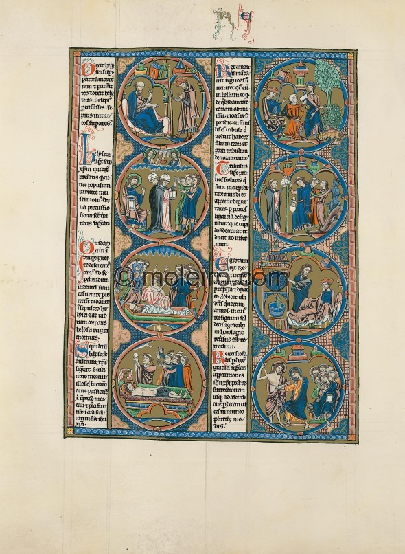 vol.1, f. 151v. 4Reg 13,17-19. Dixit Helyseus regi: percute lancea terram et percussit ter et dixit Helyseus: si sepius percussi...