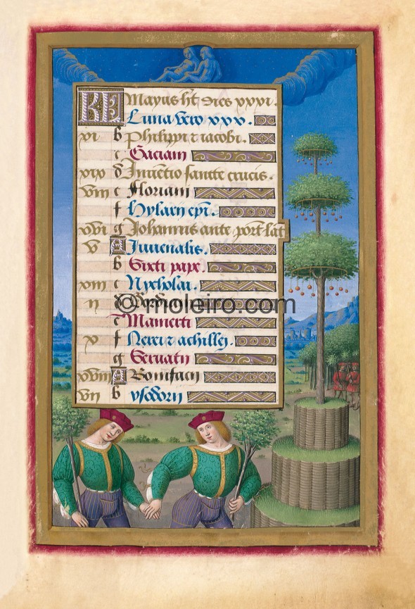 f. 8r, Kalender: Mai, Die Grandes Heures der Anna von der Bretagne
