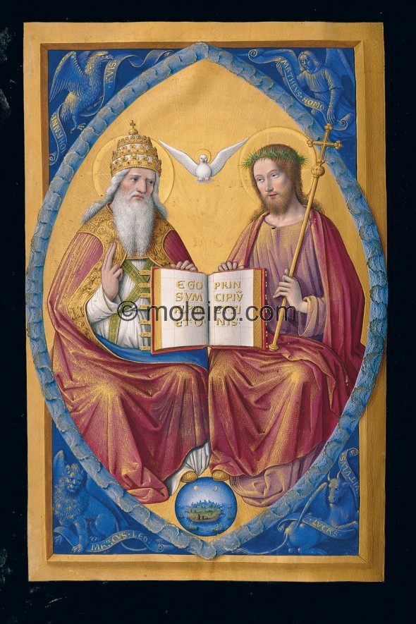 f. 155v, Von der Heiligen Dreifaltigkeit, Die Grandes Heures der Anna von der Bretagne