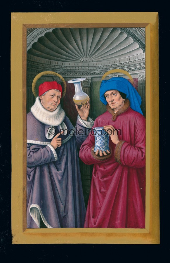 f. 173v, Die heiligen Cosmas und Damian, Die Grandes Heures der Anna von der Bretagne