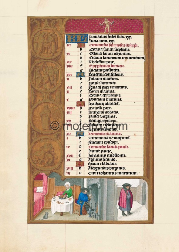 f.1v, Livro de Horas de Joana I de Castela, Joana a Louca