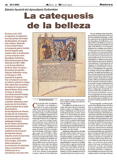 La catequesis de la belleza