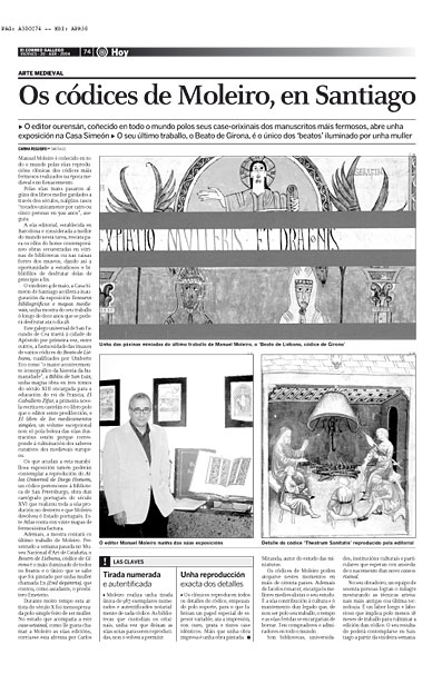Os c�dices de Moleiro, en Santiago