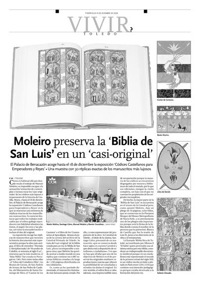 Moleiro preserva la �Biblia de San Luis� en un �casi-original�