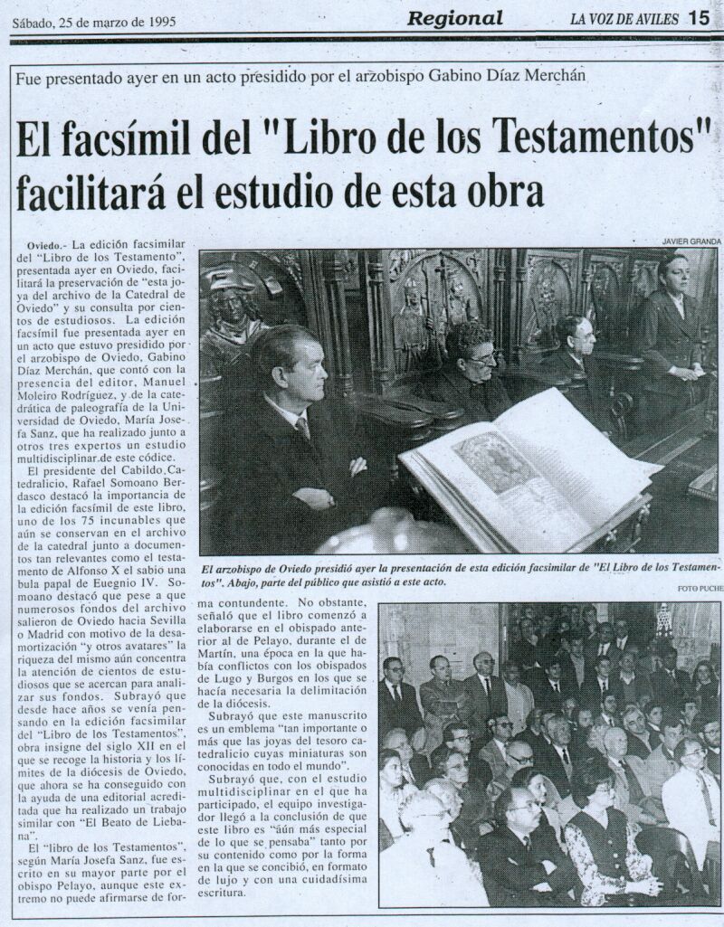 El facsmil del 'Libro de los Testamentos' facilitar el estudio de esta obra