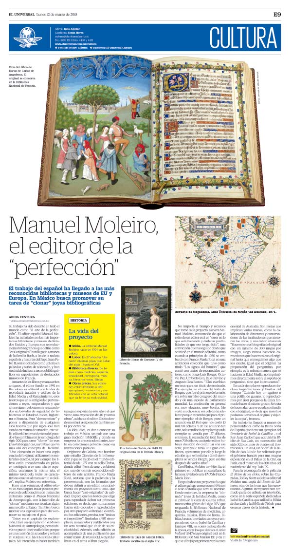 Manuel Moleiro, el editor de la "perfección"