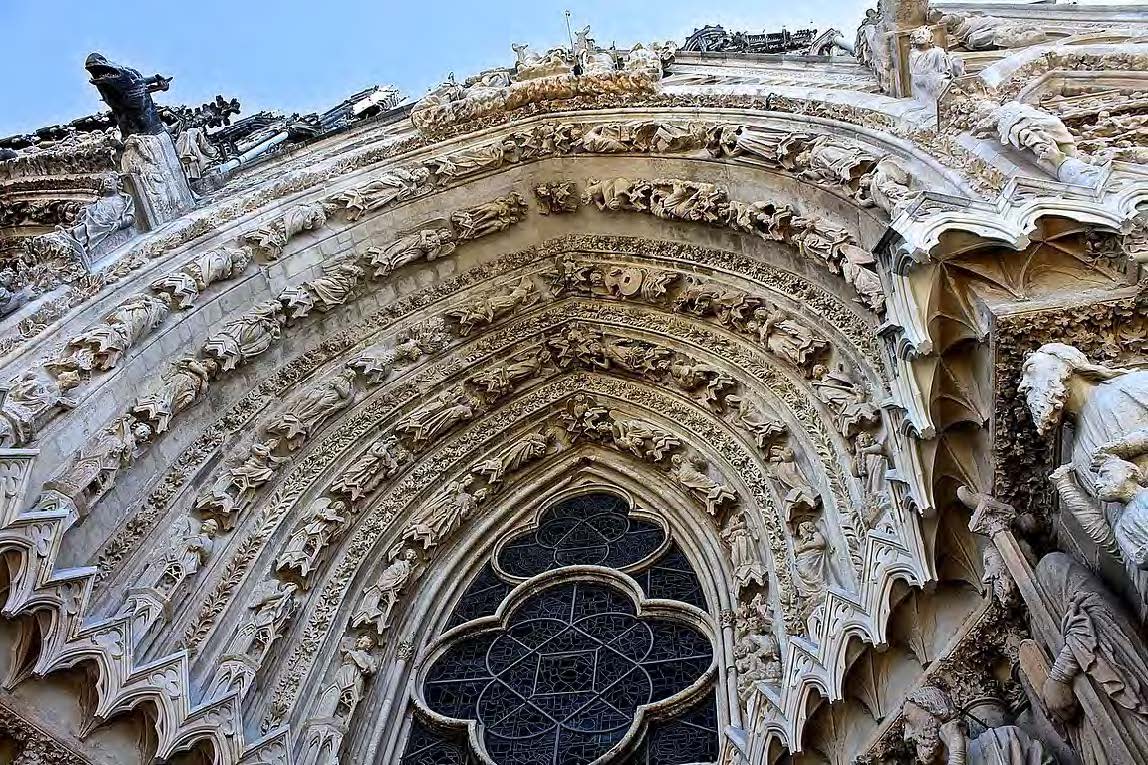 Reims cathedral - South portal of the west façade