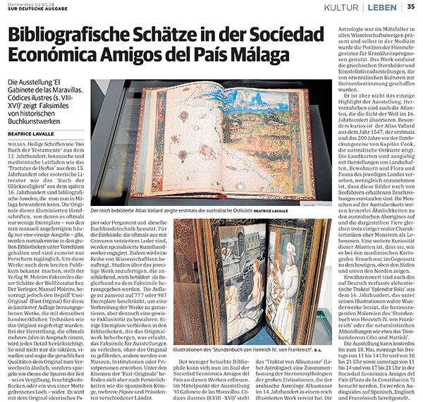 Bibliografische Schätze in der Sociedad Económica Amigos del País Málaga