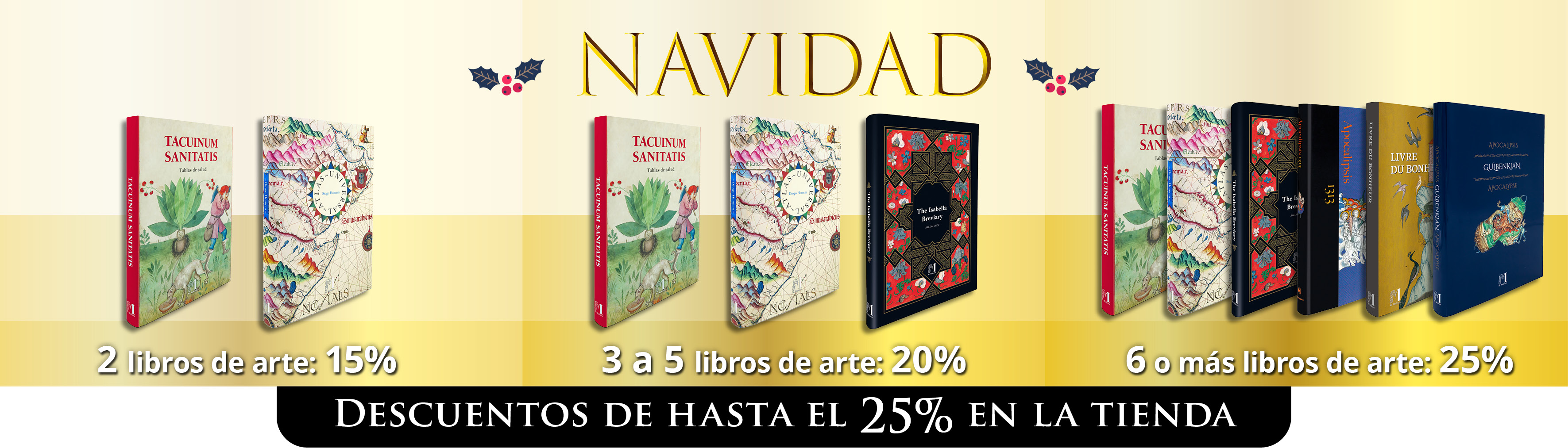 Ofertas de descuentos en libros de arte con descuentos de hasta 25% por Navidad