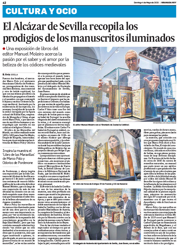 El Alcázar de Sevilla recopila los prodigios de los manuscritos iluminados